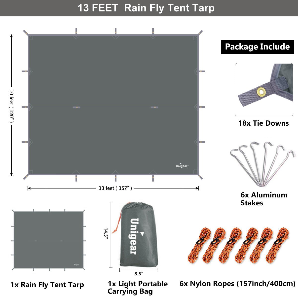 Rainproof Camping Tarp Shelter - A Fabventure