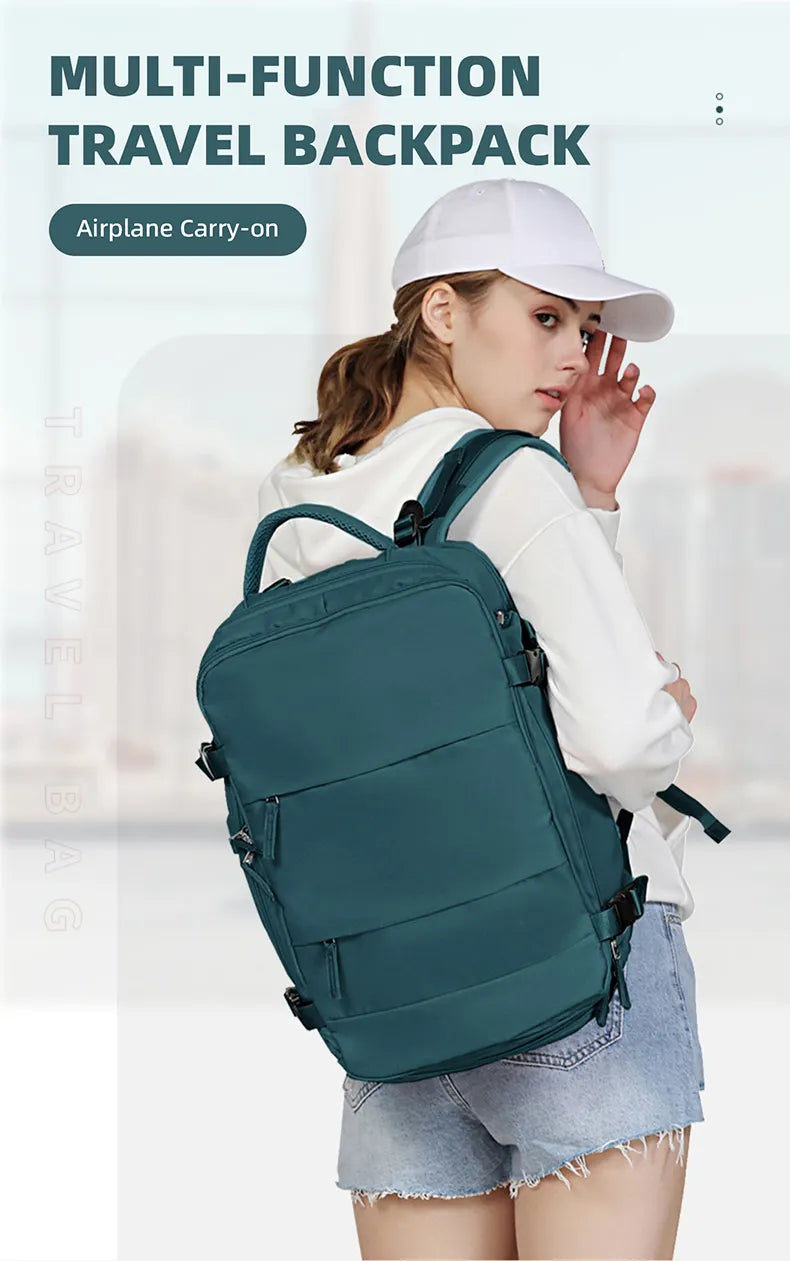 Large Travel Backpack With USB Fits Shoes and 17 Inch Laptop - A Fabventure