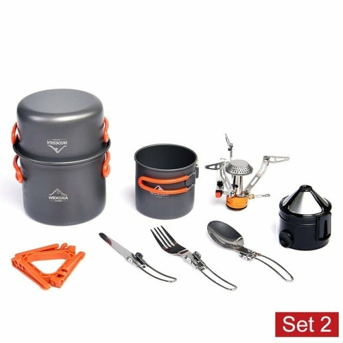 Camping Cookware Set With Burner Stove - A Fabventure