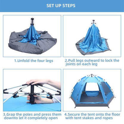 Automatic Instant Pop Up Waterproof Family Tent for Camping Hiking