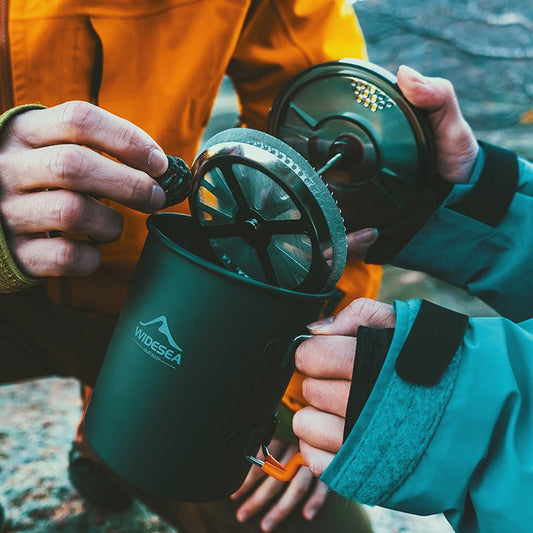 Camping Coffee Pot with French Press - A Fabventure